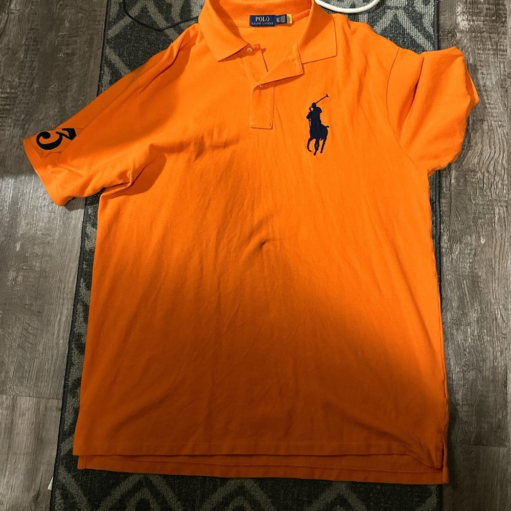 Polo by Ralph Lauren Men's Bright Orange Polo Shirt